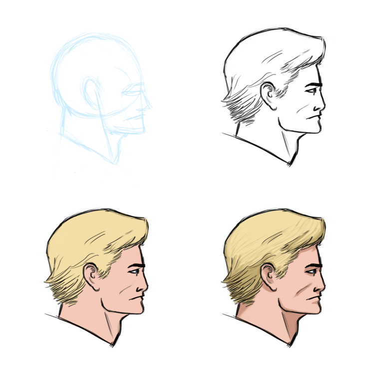 Man Side Face Drawing at GetDrawings | Free download
