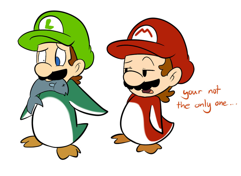 1024x747 Penguin Mario And Luigi By 12luigijr12.