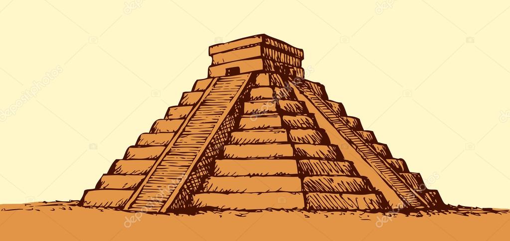 Mayan Temple Drawing at GetDrawings | Free download