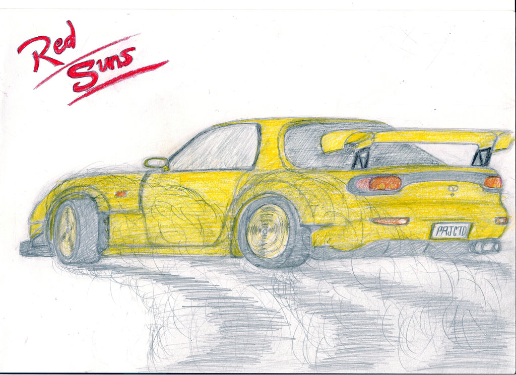 Mazda rx 7 рисунок