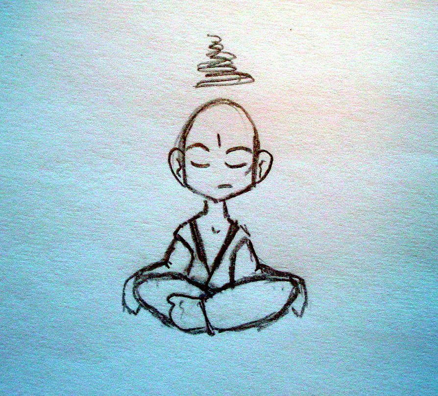 meditation pose sketch