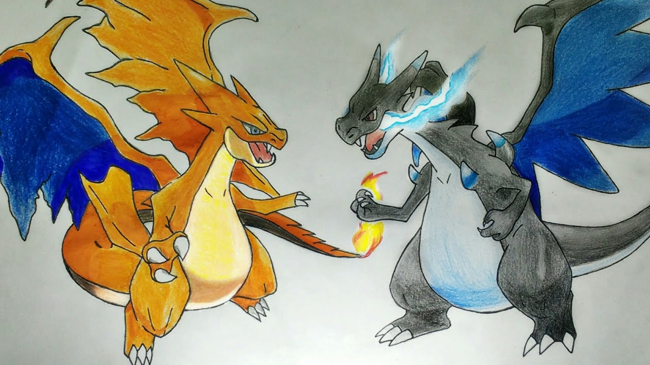 How To Draw Charizard Y How To Draw Pokemon Mega Charizard X And Y Pict Art Louis Alexander