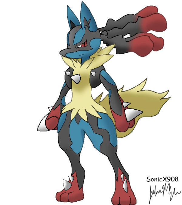 Mega Lucario Drawing at GetDrawings Free download