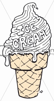 Melting Ice Cream Drawing at GetDrawings | Free download