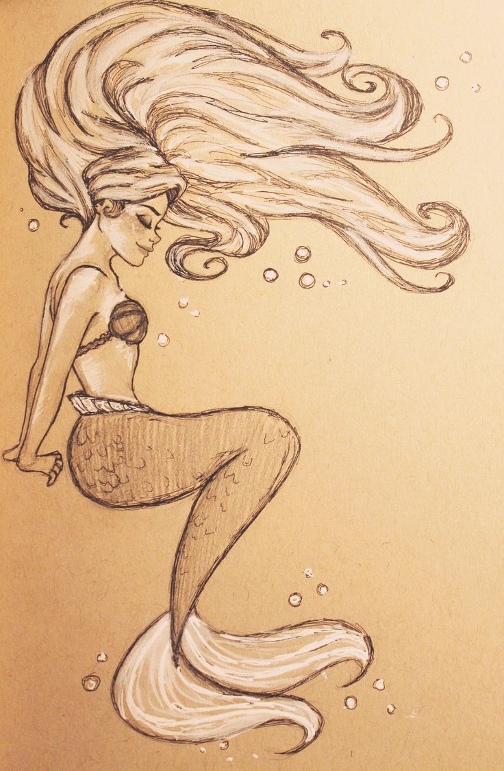 Mermaid Drawing Easy at GetDrawings | Free download