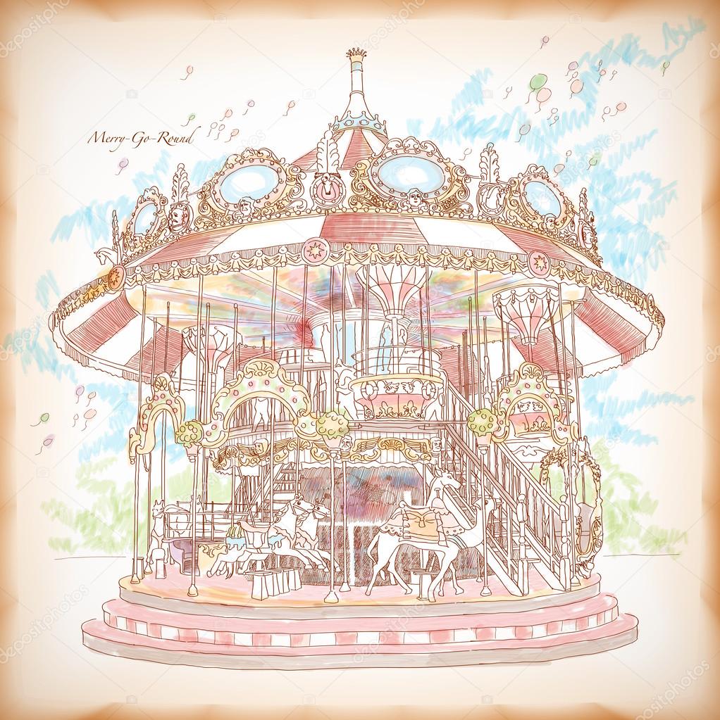Merry Go Round Drawing at GetDrawings Free download