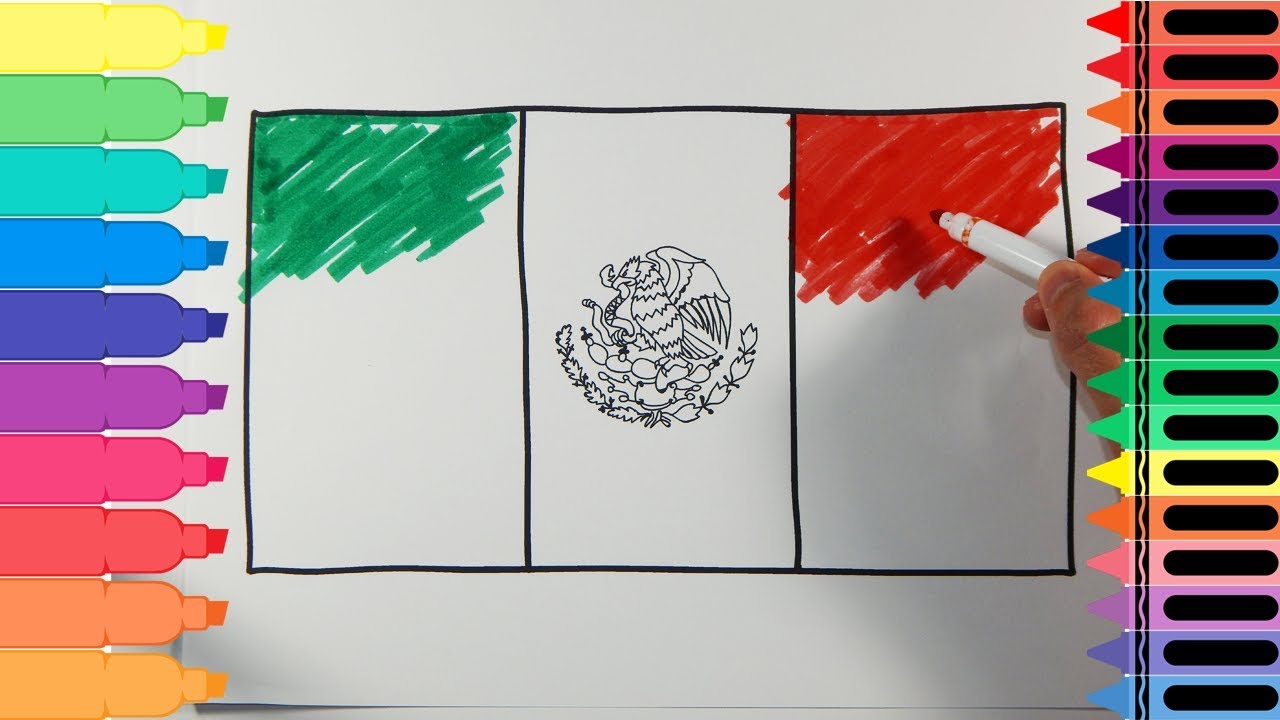 Mexican Flag Drawing at GetDrawings | Free download