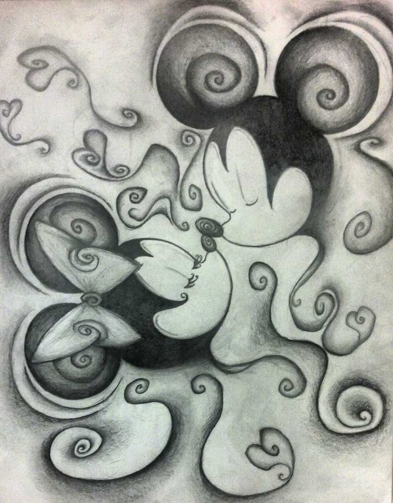 Mickey And Minnie Mouse Drawing at GetDrawings | Free download