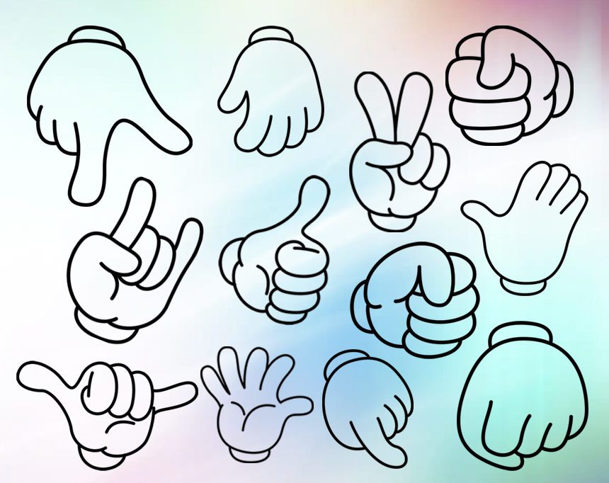 Mickey Mouse Hands Drawing at GetDrawings Free download