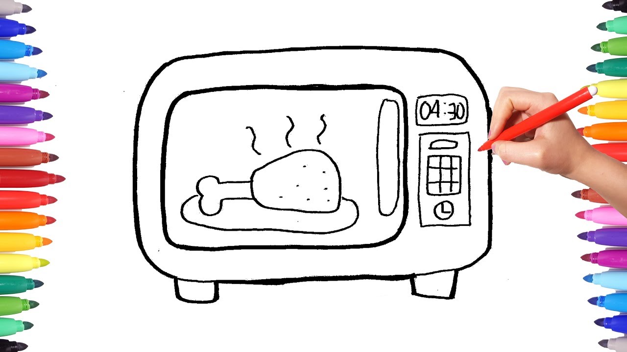 Easy Draw A Sketch Microwave for Girl