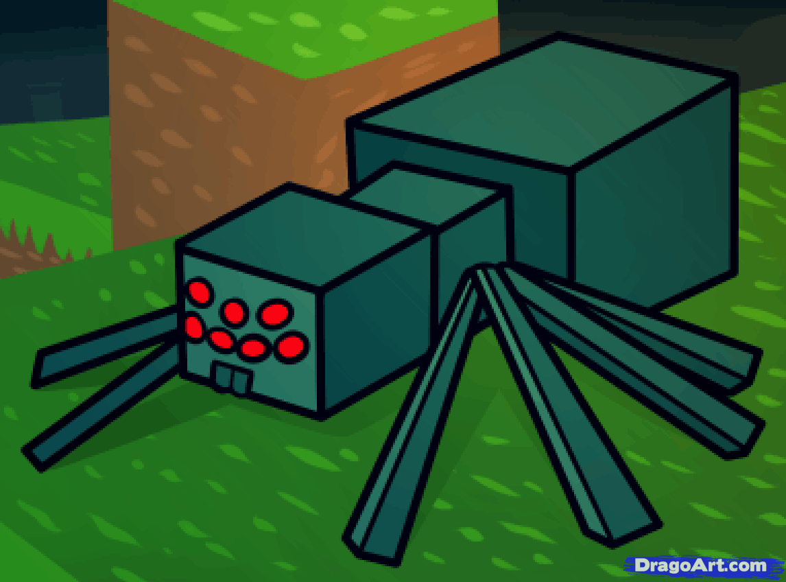 Minecraft Spider Drawing at GetDrawings Free download