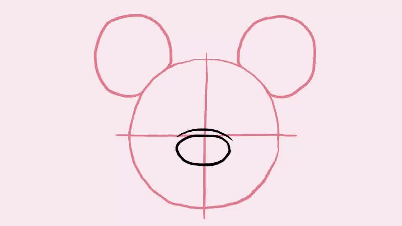 drawing of Minnie Mouse ears