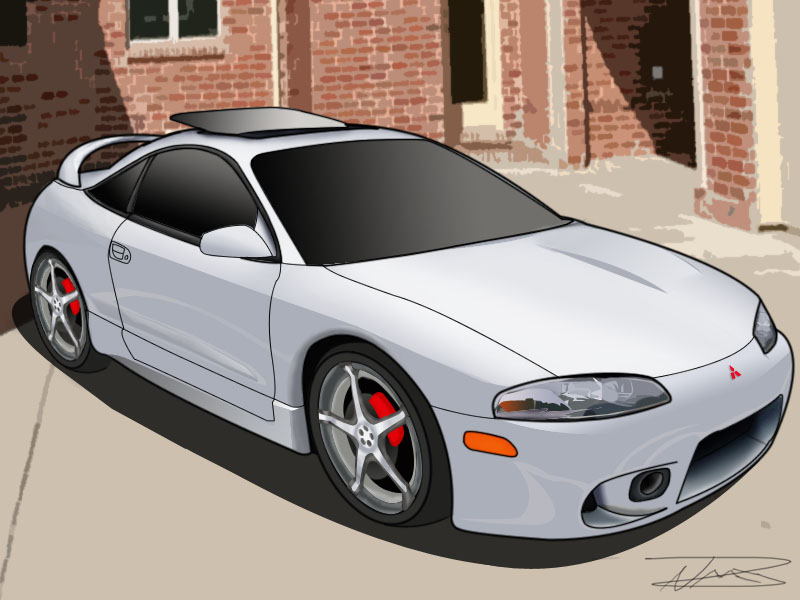 Mitsubishi eclipse рисунок