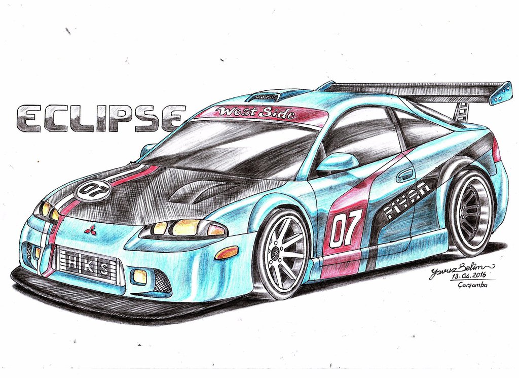 Mitsubishi eclipse рисунок