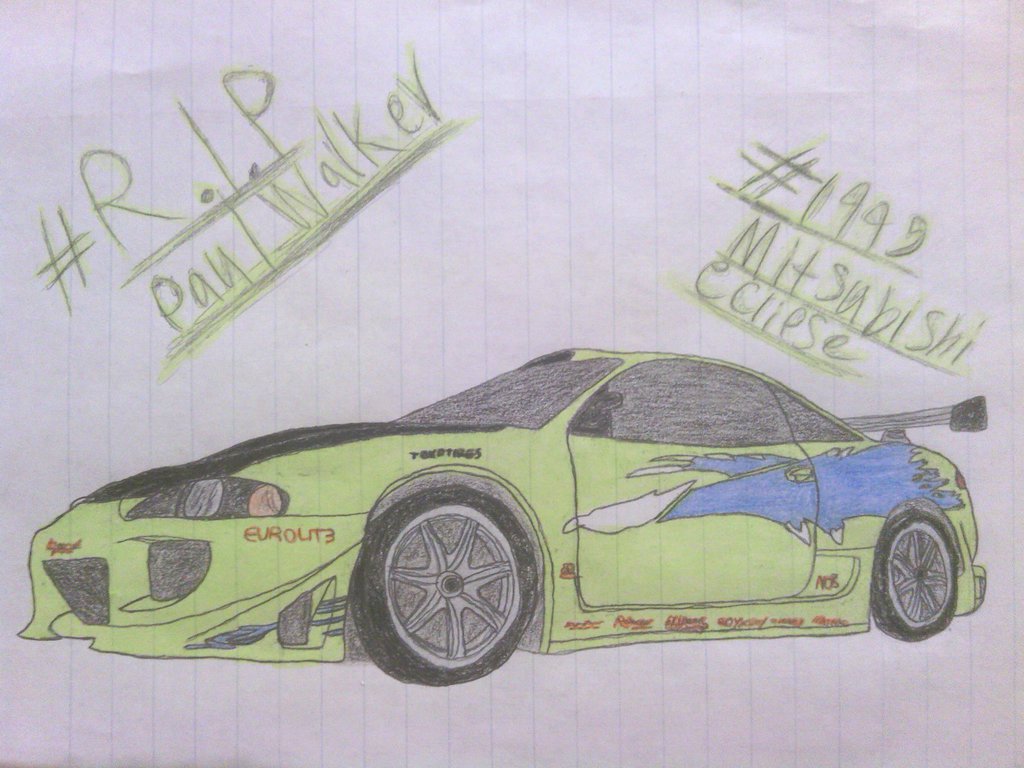 Mitsubishi eclipse рисунок