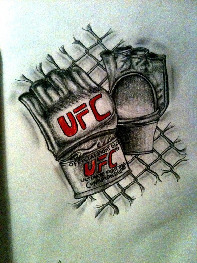 Перчатки UFC рисунок