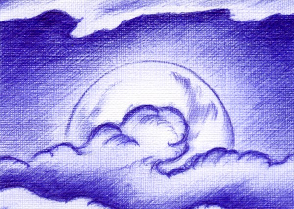 Moon And Clouds Drawing at GetDrawings Free download