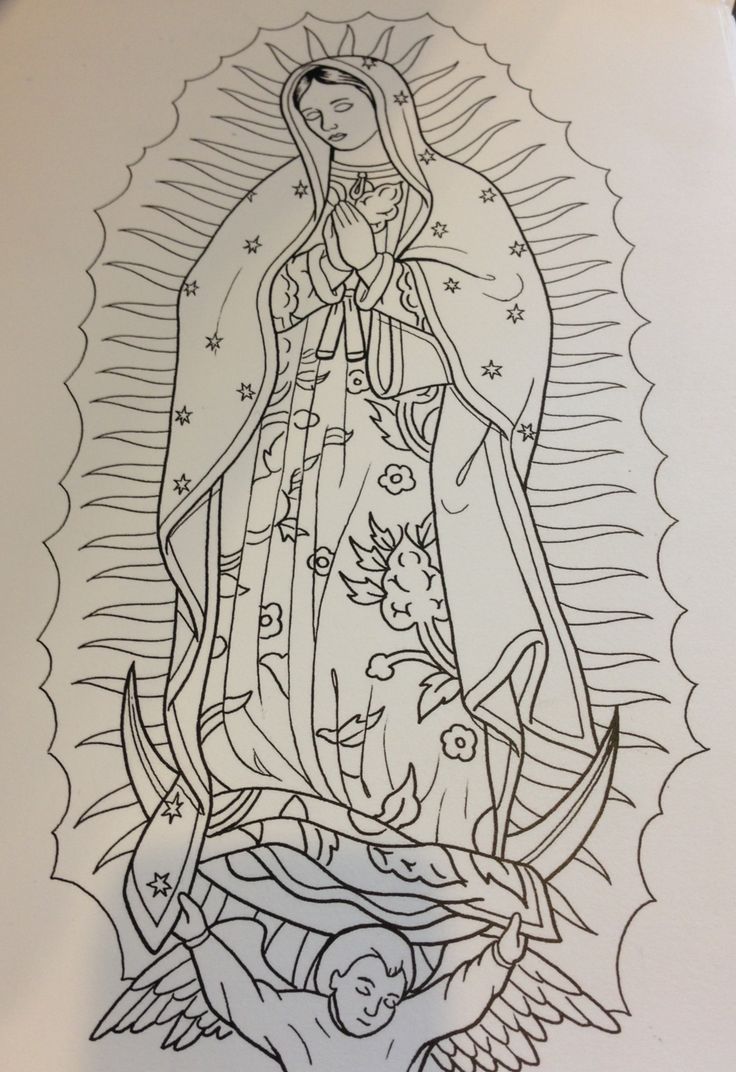 Mother Mary Drawing at GetDrawings | Free download