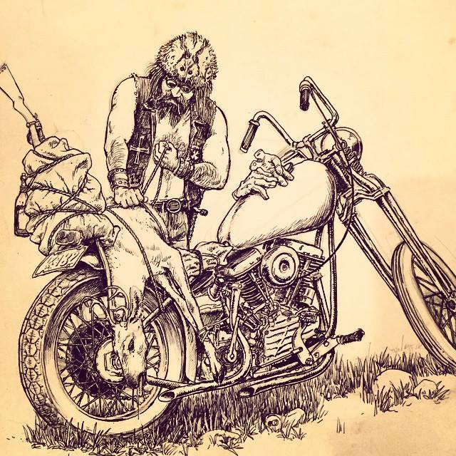 Motorcycle Rider Drawing at GetDrawings Free download
