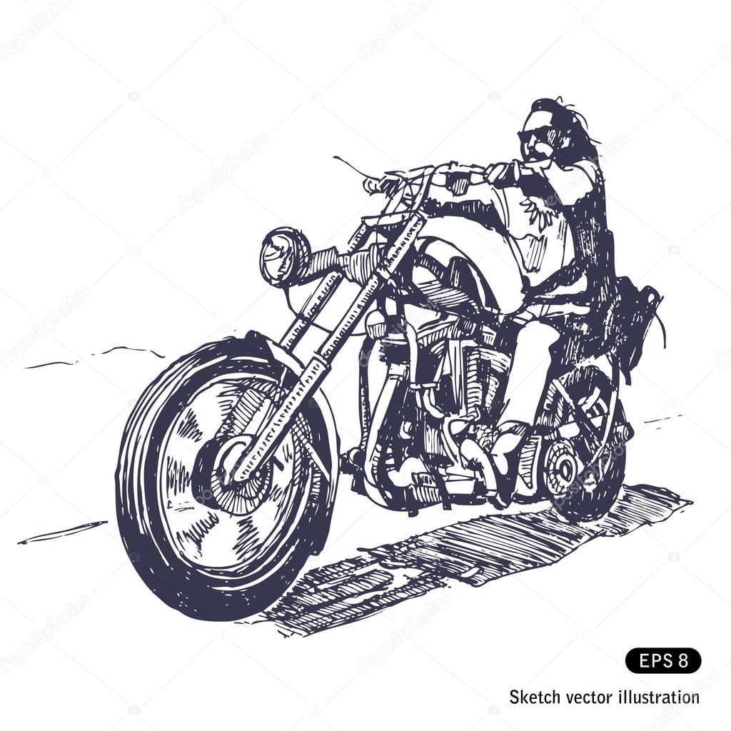 Motorcycle Rider Drawing at GetDrawings Free download