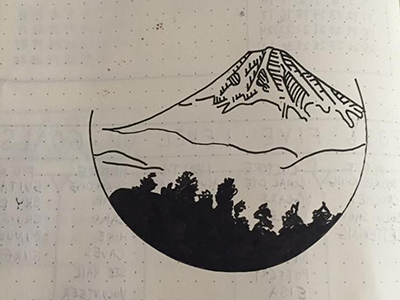 Mount Fuji Drawing at GetDrawings | Free download