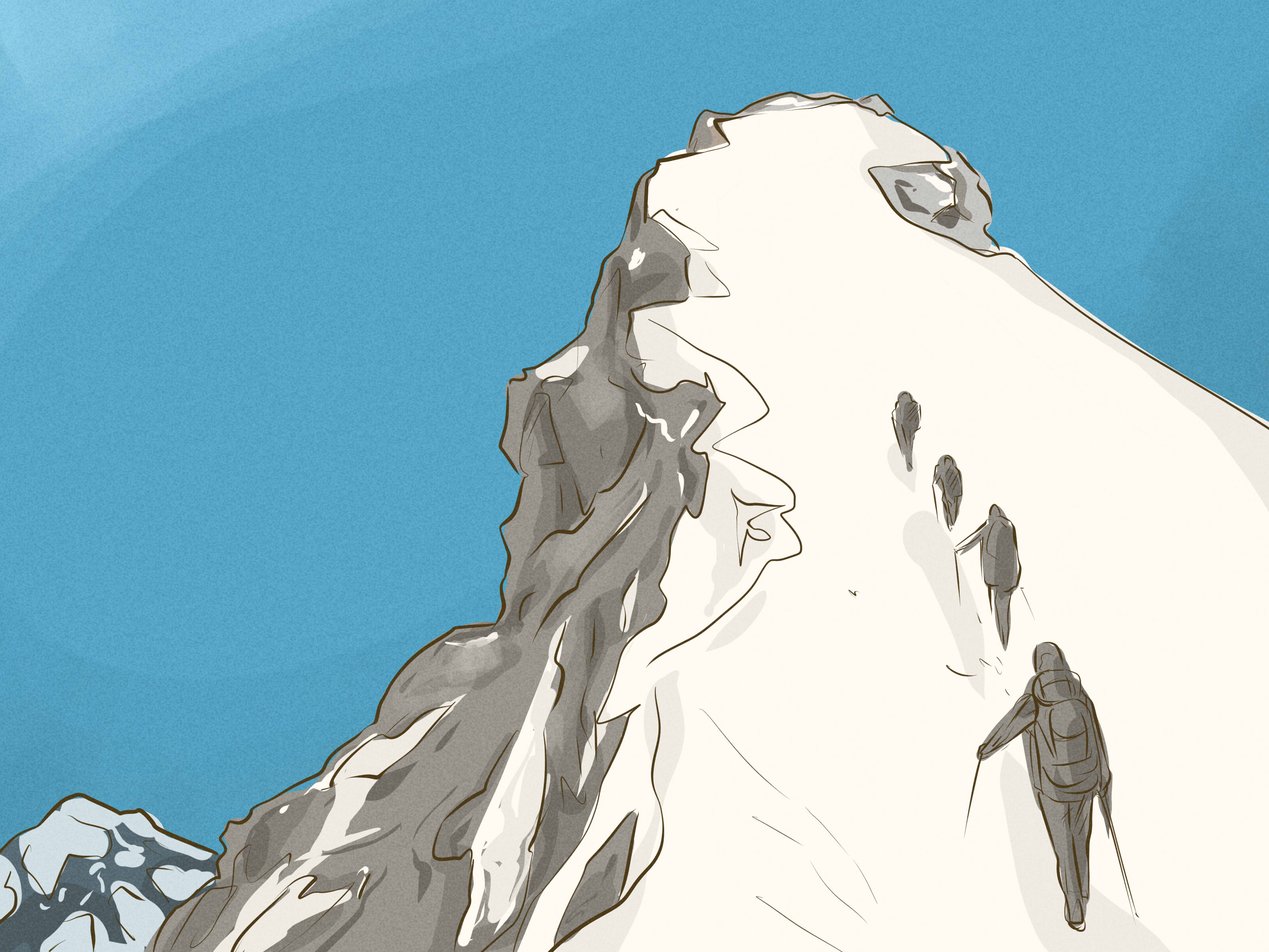 Mountain Climbing Drawing at GetDrawings Free download