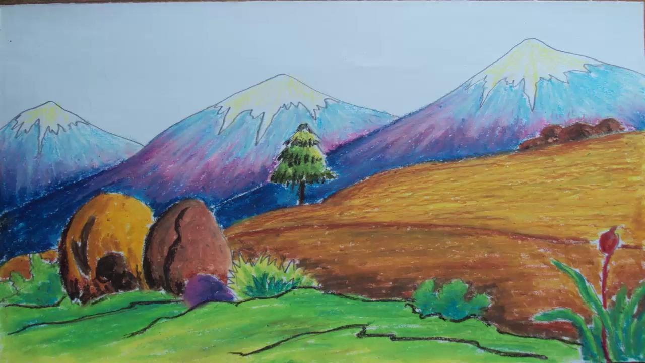 рисунок горы для детей