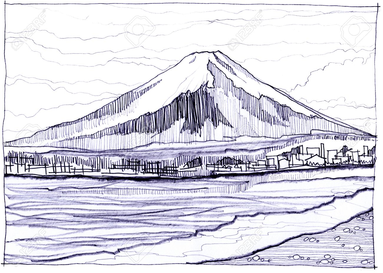 Гора Торатау рисунок