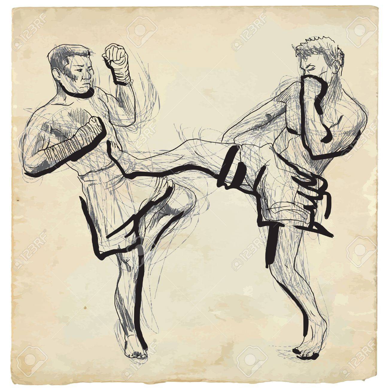 Muay Thai Drawing at GetDrawings Free download