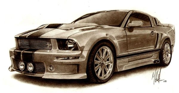 Muscle Cars Drawing at GetDrawings | Free download