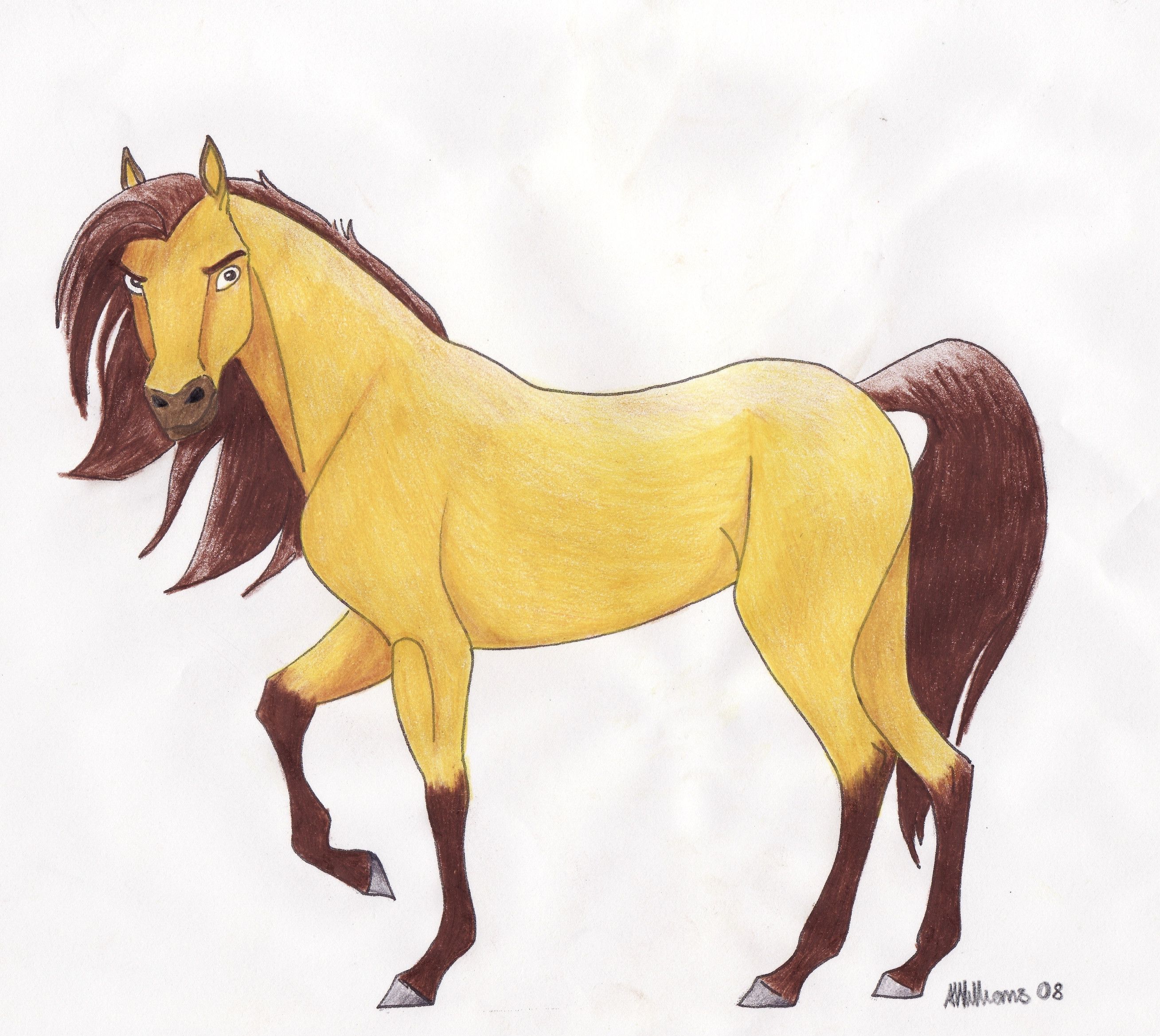 How To Draw A Mustang Horse How To Draw A Cute Mustang Horse Horses