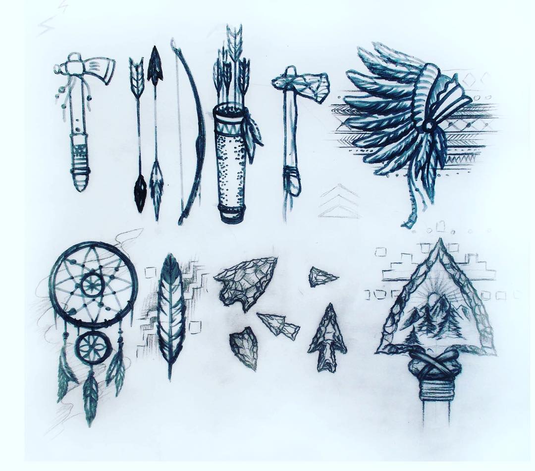 Native American Arrowhead Drawing at GetDrawings | Free download