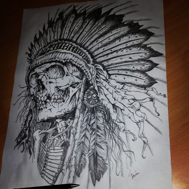 Native American Chief Drawing at GetDrawings | Free download