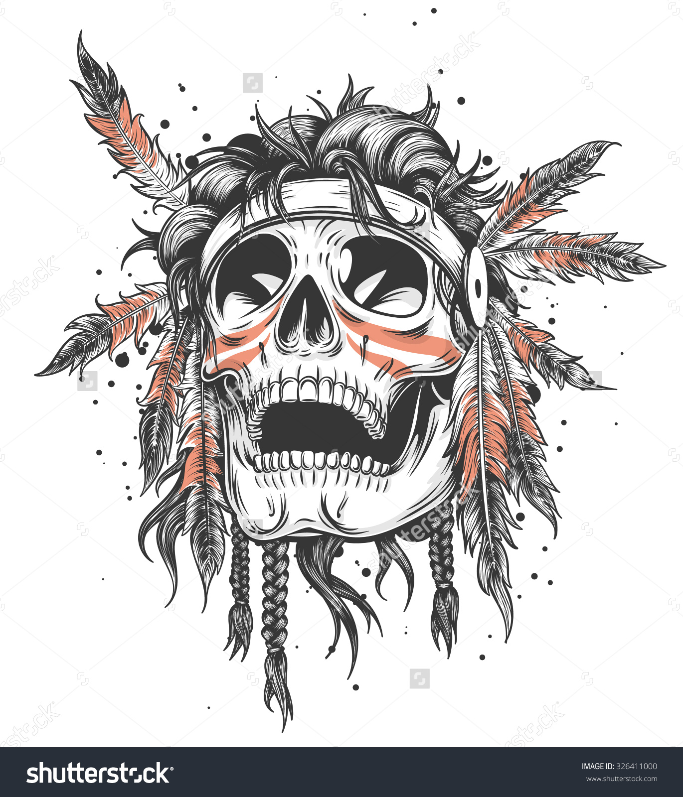 Native American Skull Drawing at GetDrawings Free download