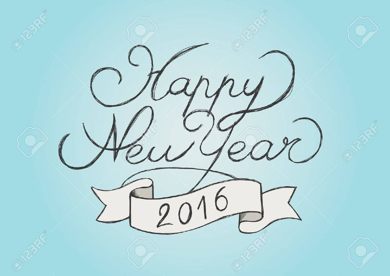 1300x919 Happy New Year 2016 Draw Royalty Free Cliparts Vectors And Stock