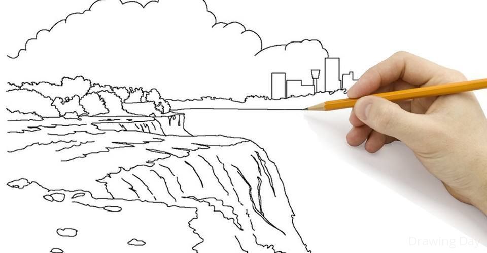 Niagara Falls Drawing at GetDrawings | Free download