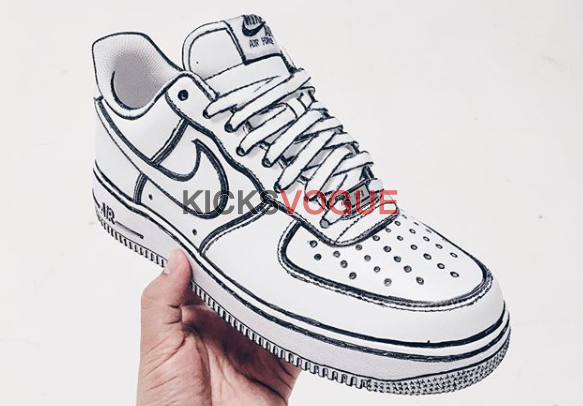 air force ones drawing