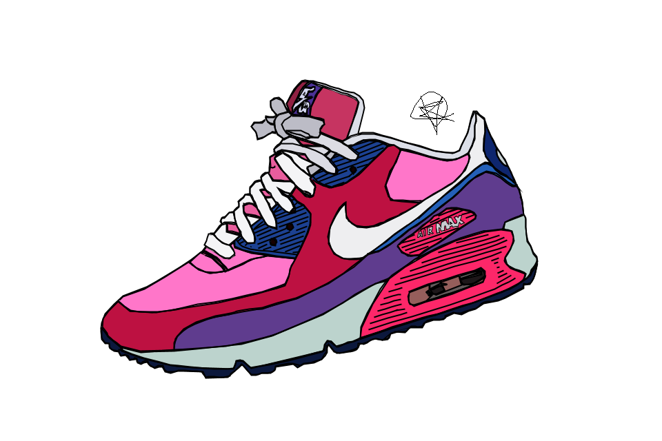 Nike Sneakers Drawing at GetDrawings Free download