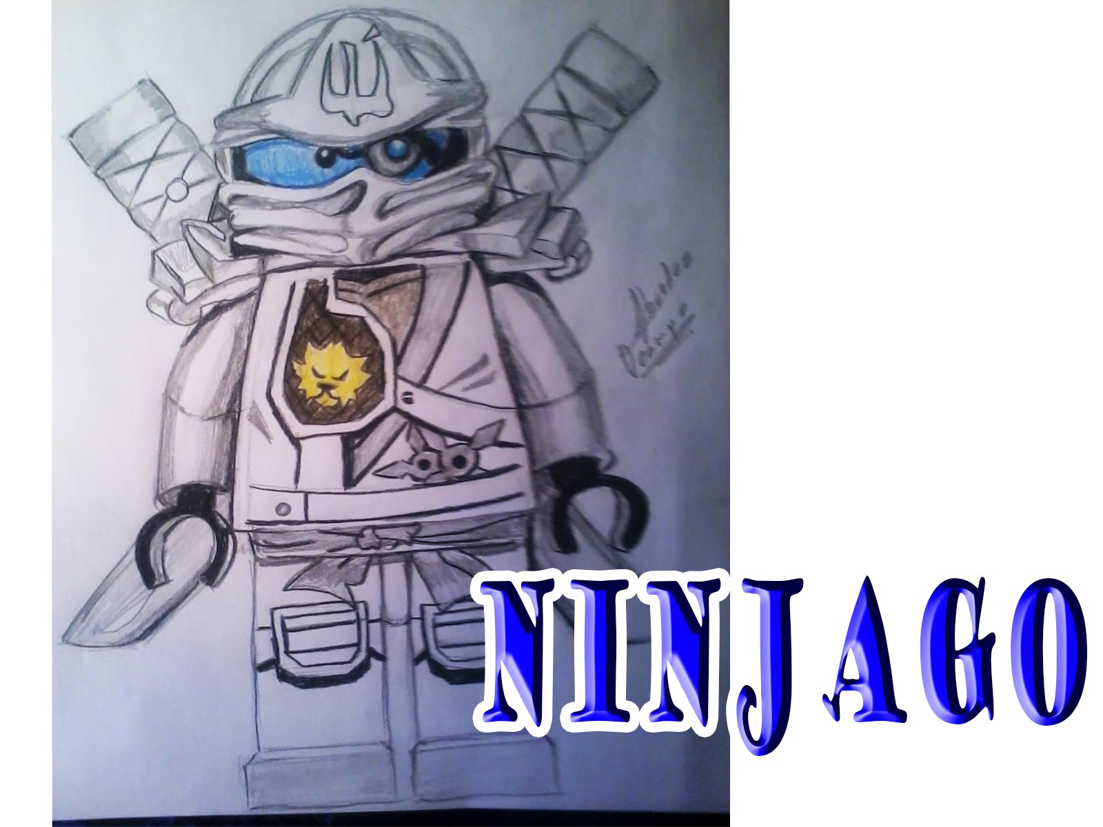 how to draw ninjago zane