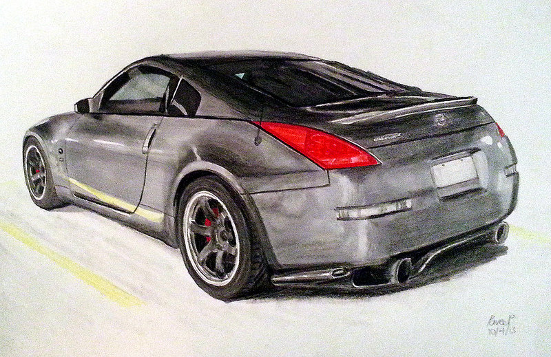 Нарисовать nissan 350z