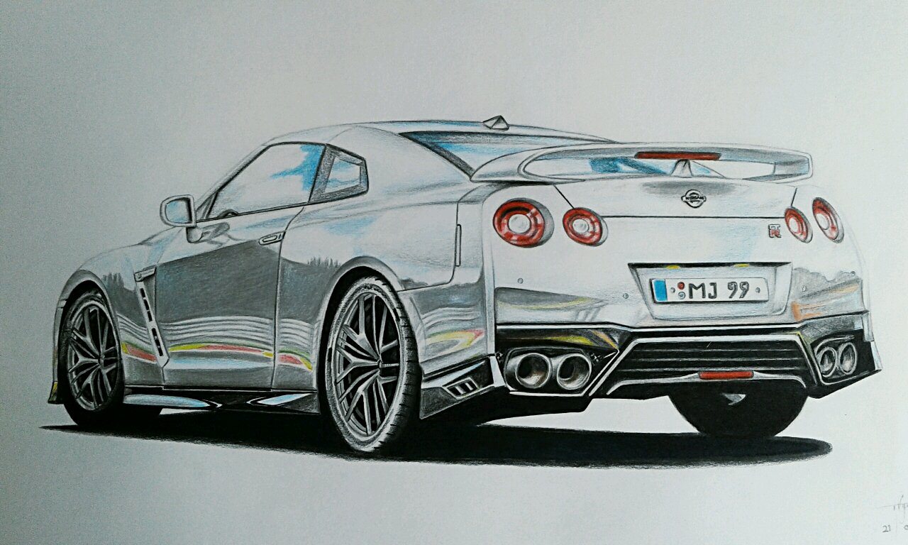 Nissan Gtr Drawing at GetDrawings | Free download