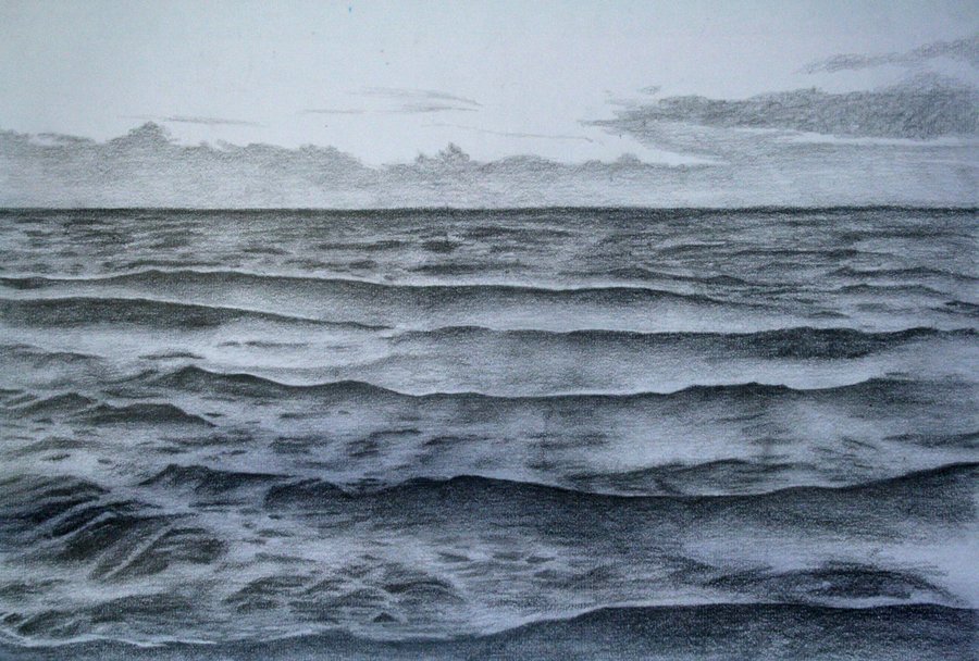 ocean drawing waves