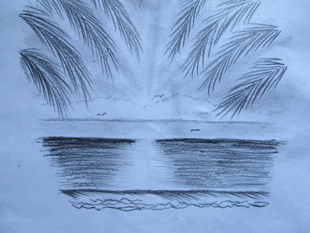 Ocean Pencil Drawing at GetDrawings | Free download