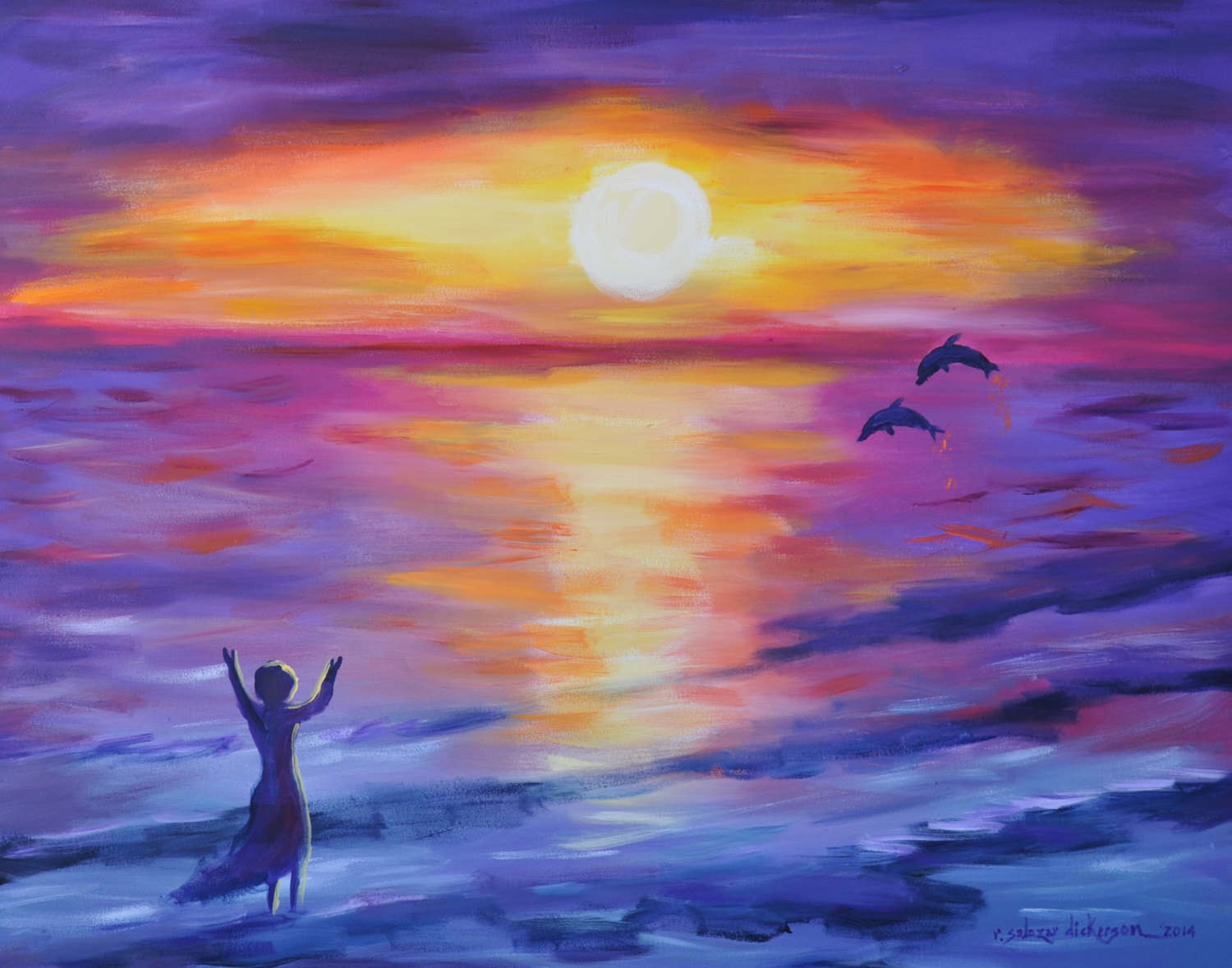Explore more like simple ocean sunset paintings. 