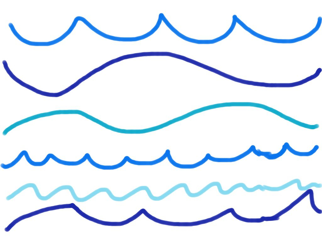 drawing of ocean waves