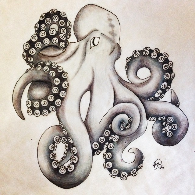 Octopus Pencil Drawing at GetDrawings Free download