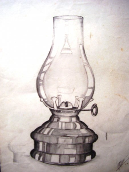 Oil Lamp Drawing at GetDrawings | Free download