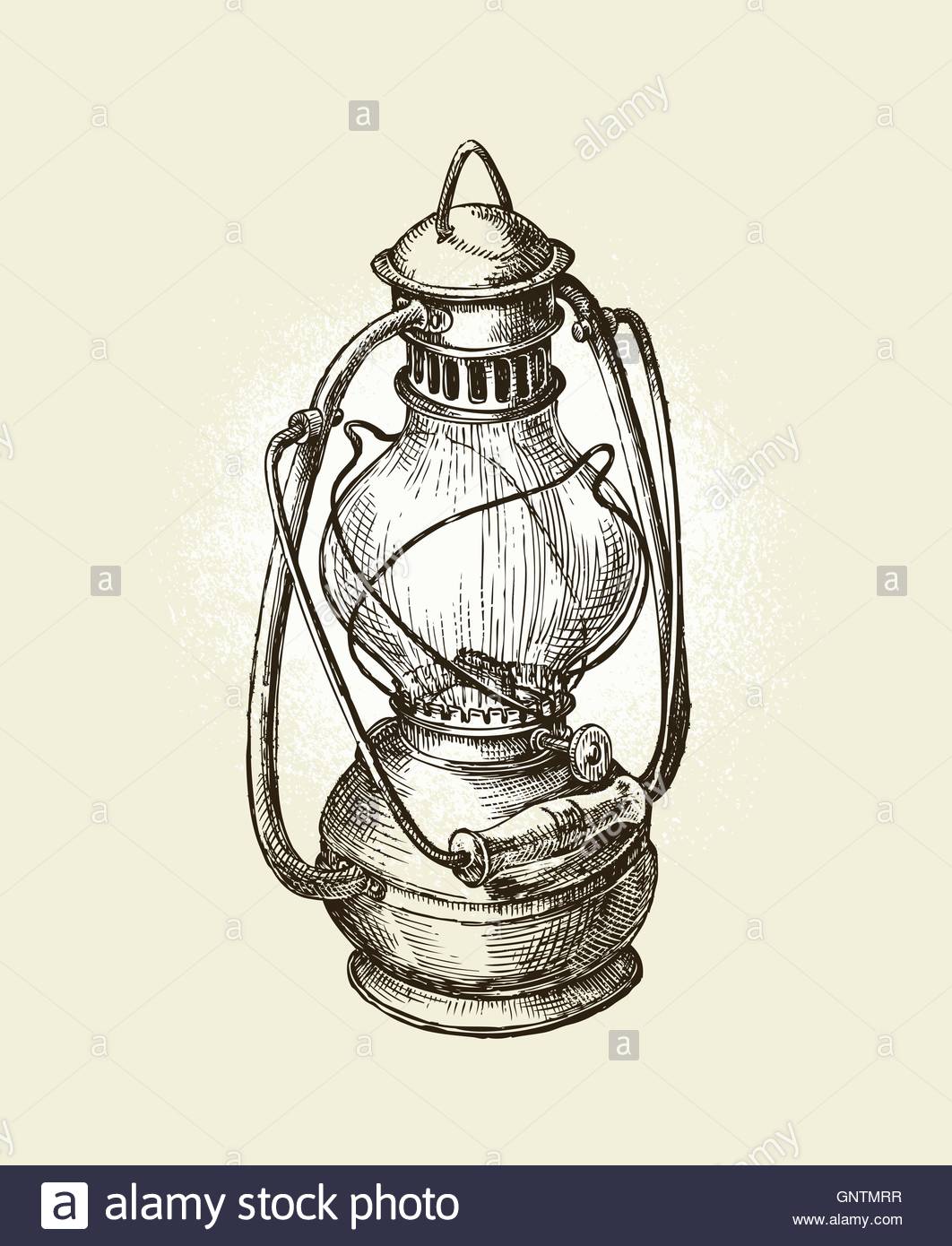 Oil Lamp Drawing at GetDrawings | Free download