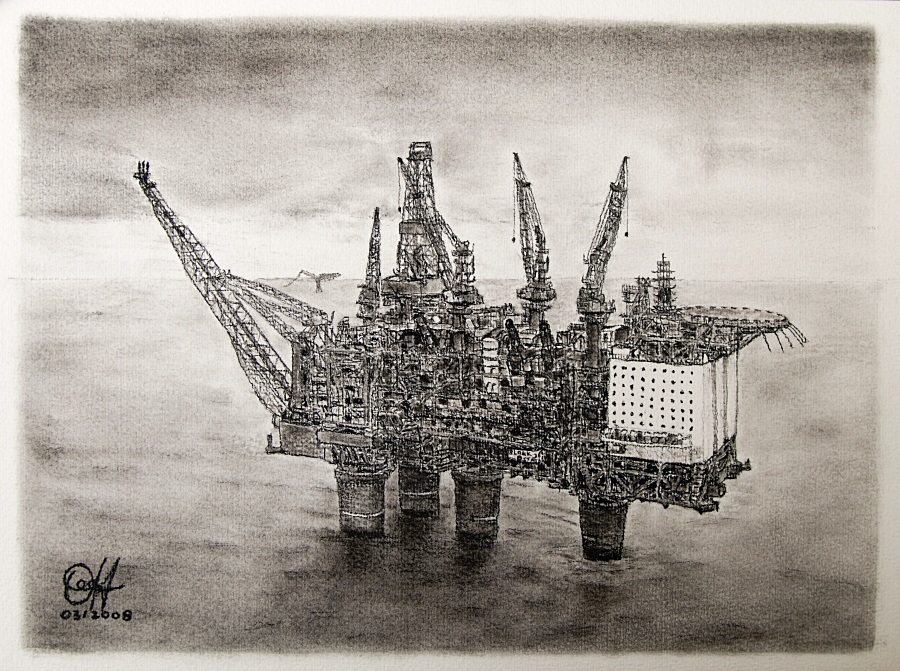 Oil Rig Drawing at GetDrawings | Free download