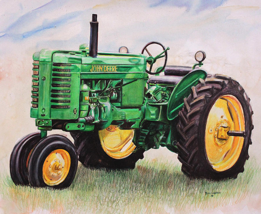 Old Tractor Drawing at GetDrawings Free download